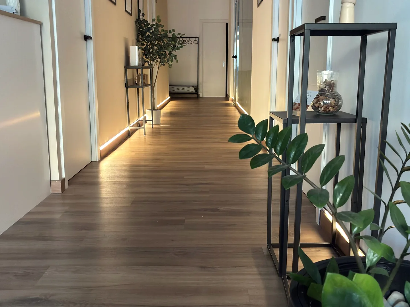 Pasillo interior de Physeo Clinic en Terrassa